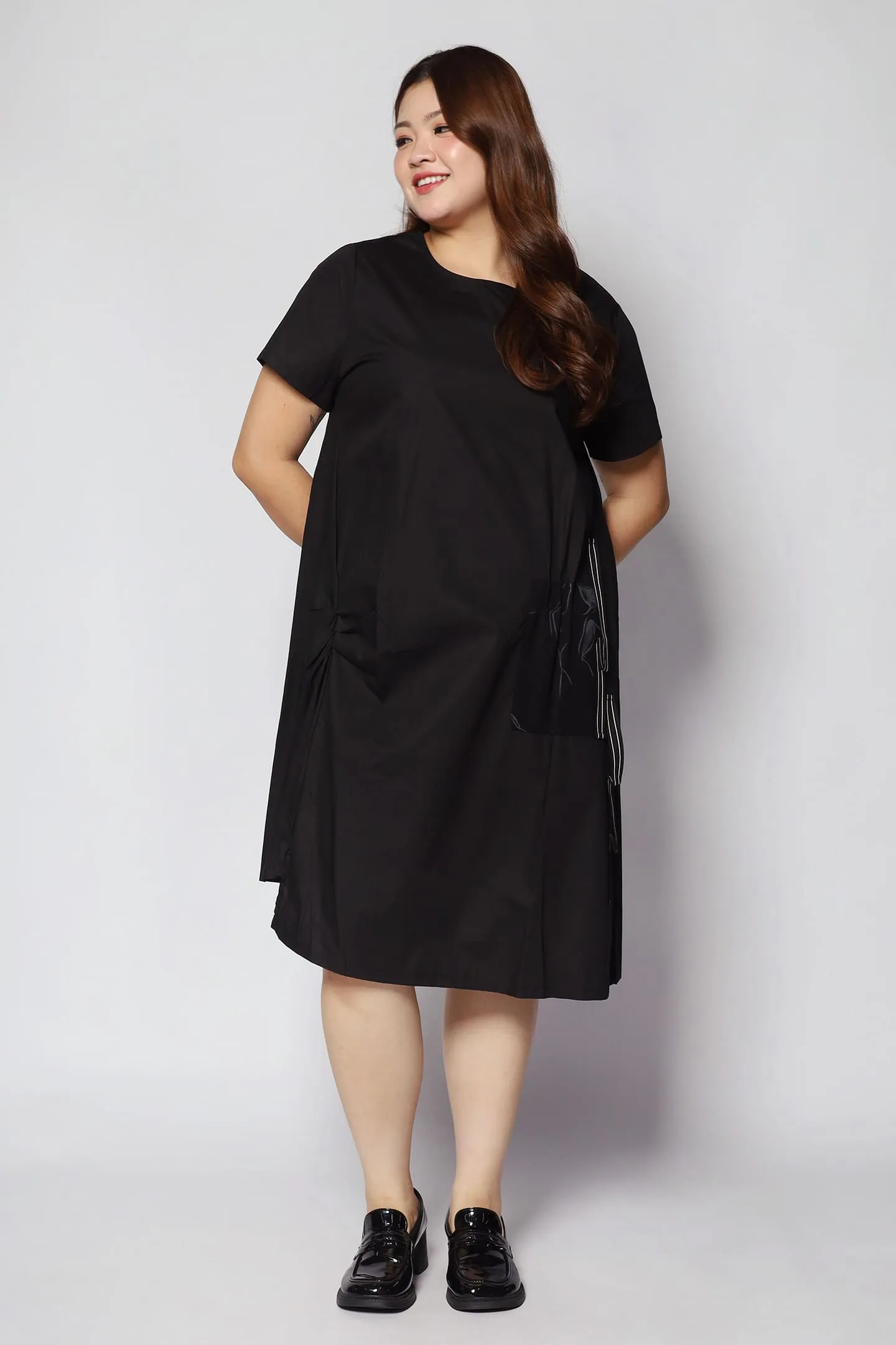 Dano Ruched Dress in Black