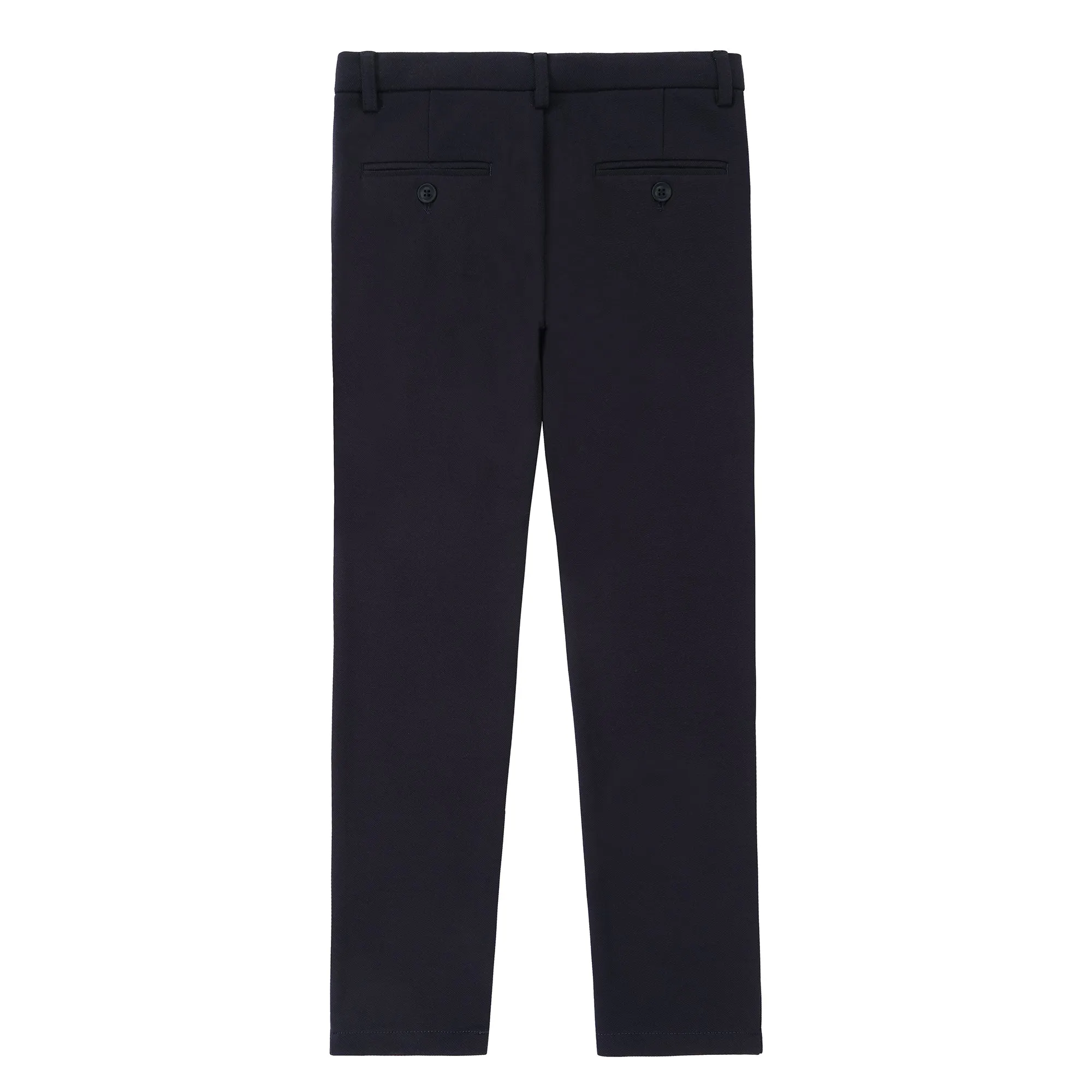 Dark Blue Stretch Slit Pocket Pants