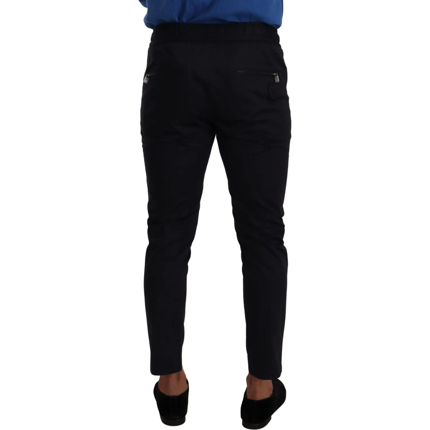 Dolce & Gabbana Elegant Dark Blue Skinny Jogging Pants