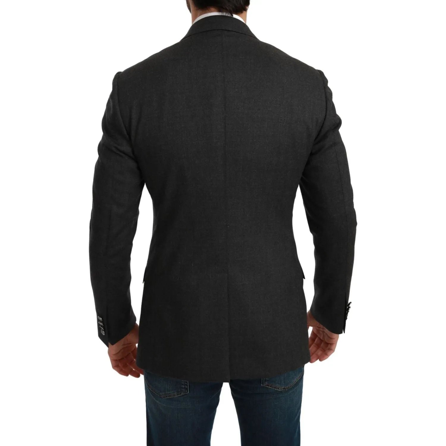 Dolce & Gabbana Elegant Gray Slim Fit Formal Blazer