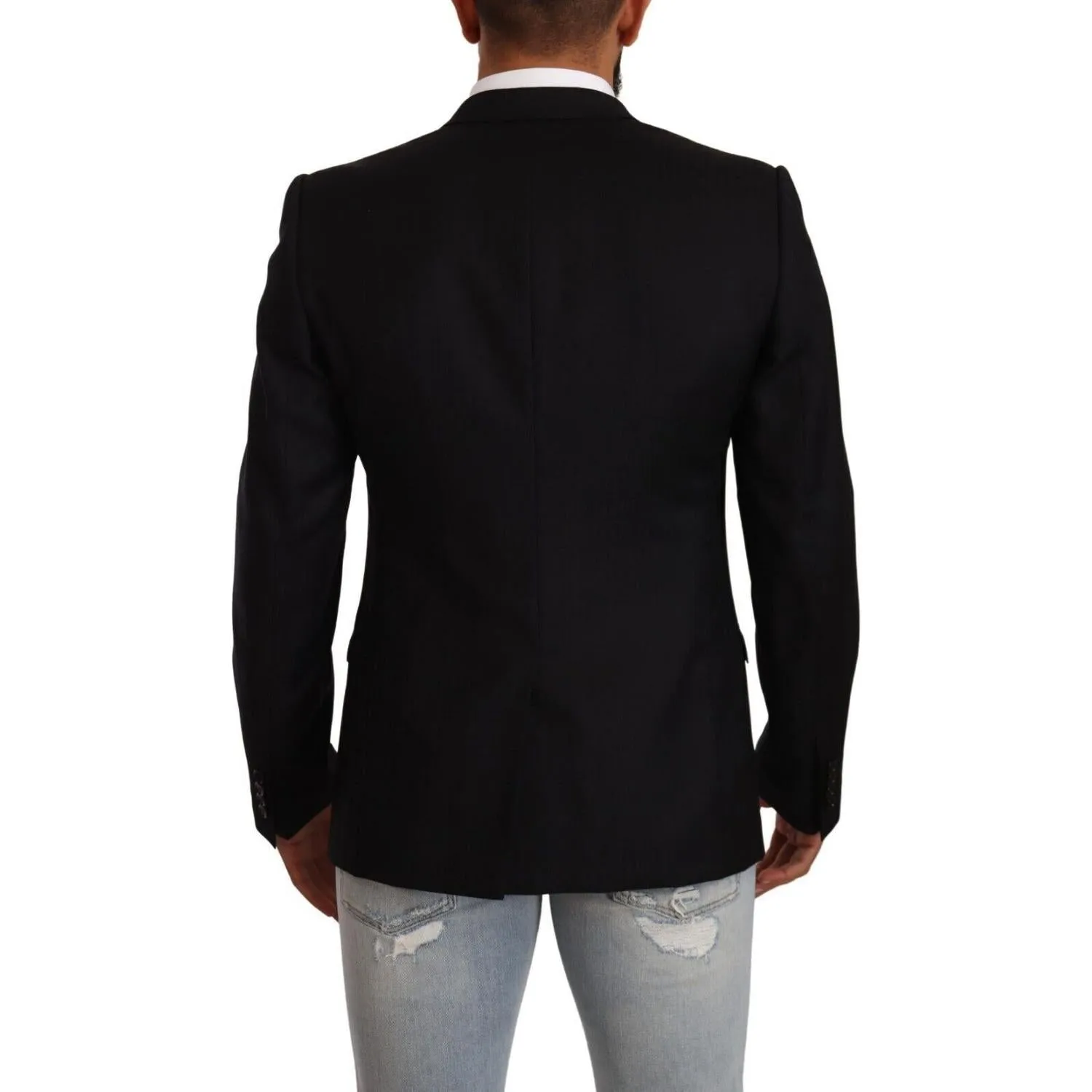 Dolce & Gabbana Exclusive Black Virgin Wool Blazer