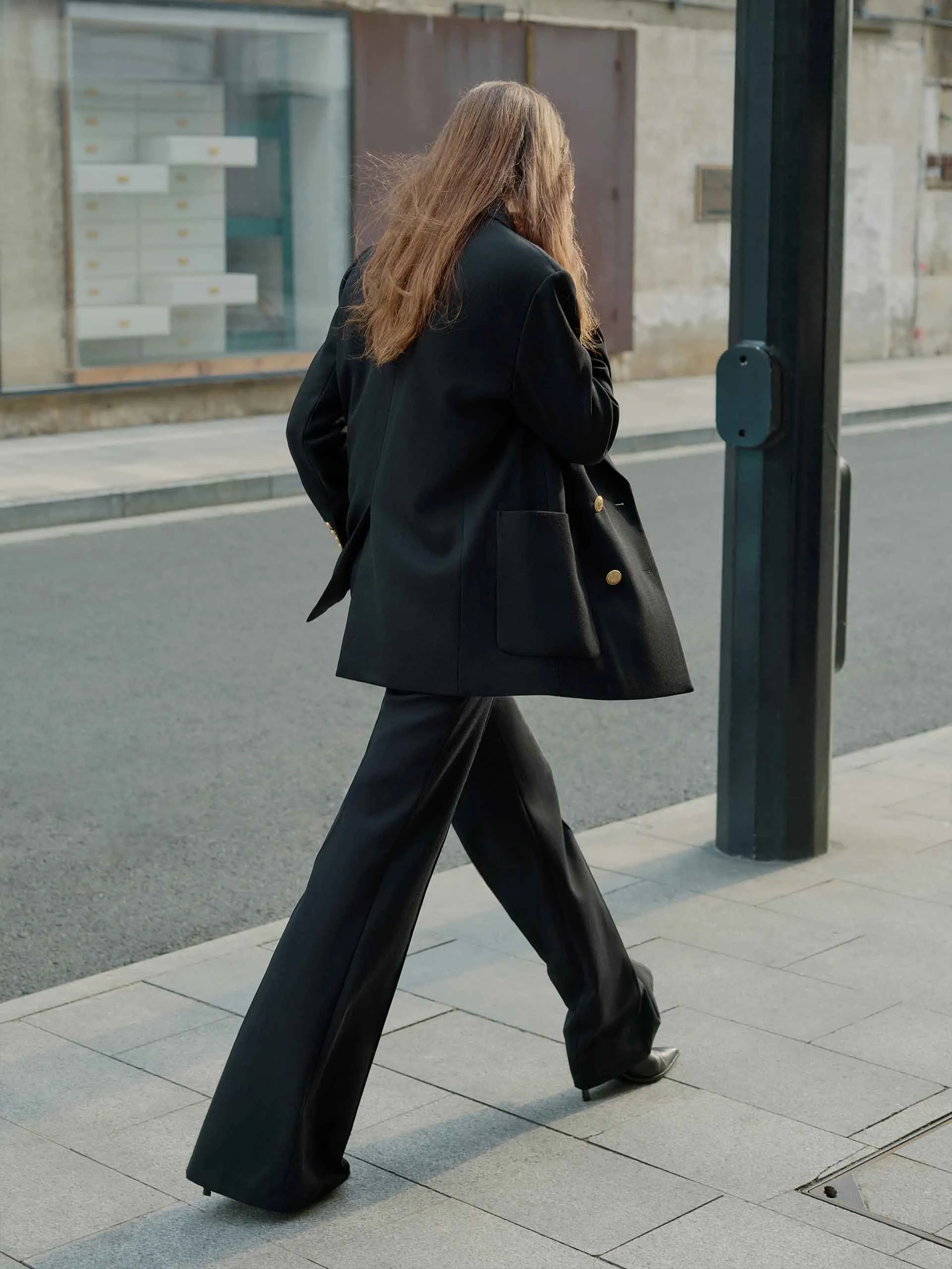 Double Breasted Textured Blazer