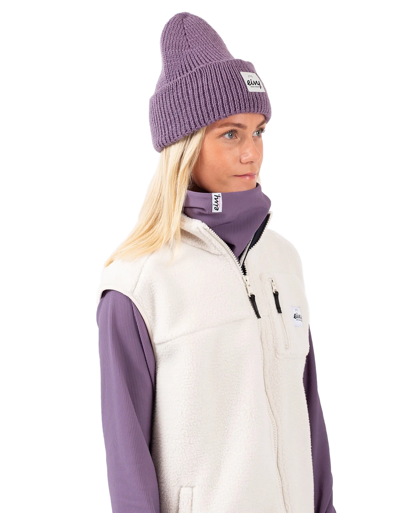 Eivy Easter Rib Wool Women's Beanie - Deep Purple