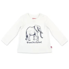 Elephant Organic Cotton Long Sleeve Swing Tee