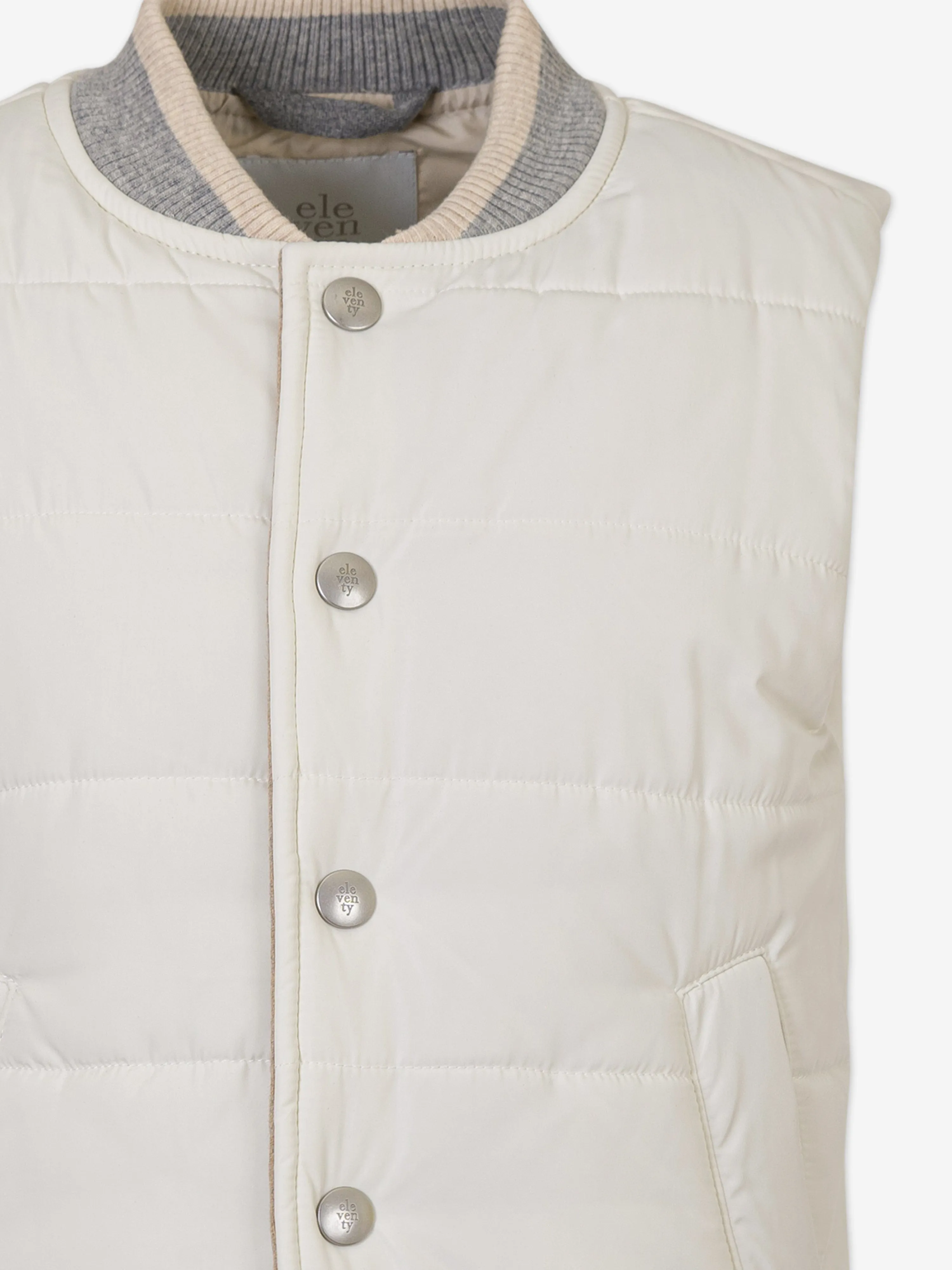 Eleventy Boys Quilted Gilet in Ivory