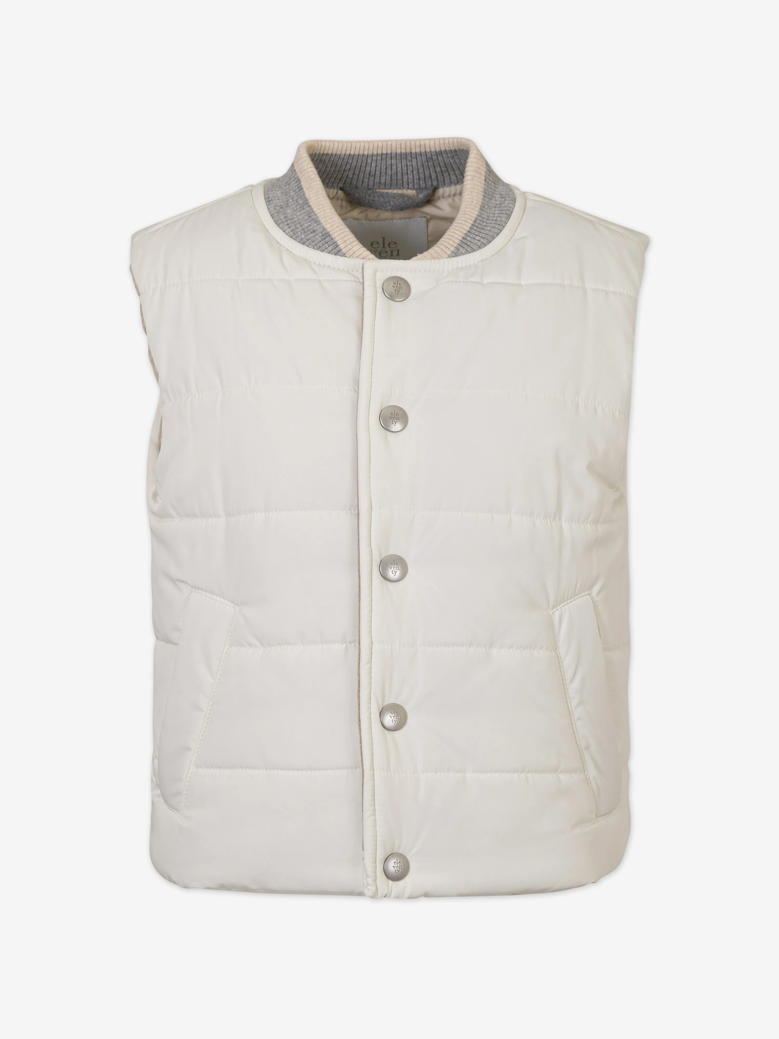 Eleventy Boys Quilted Gilet in Ivory