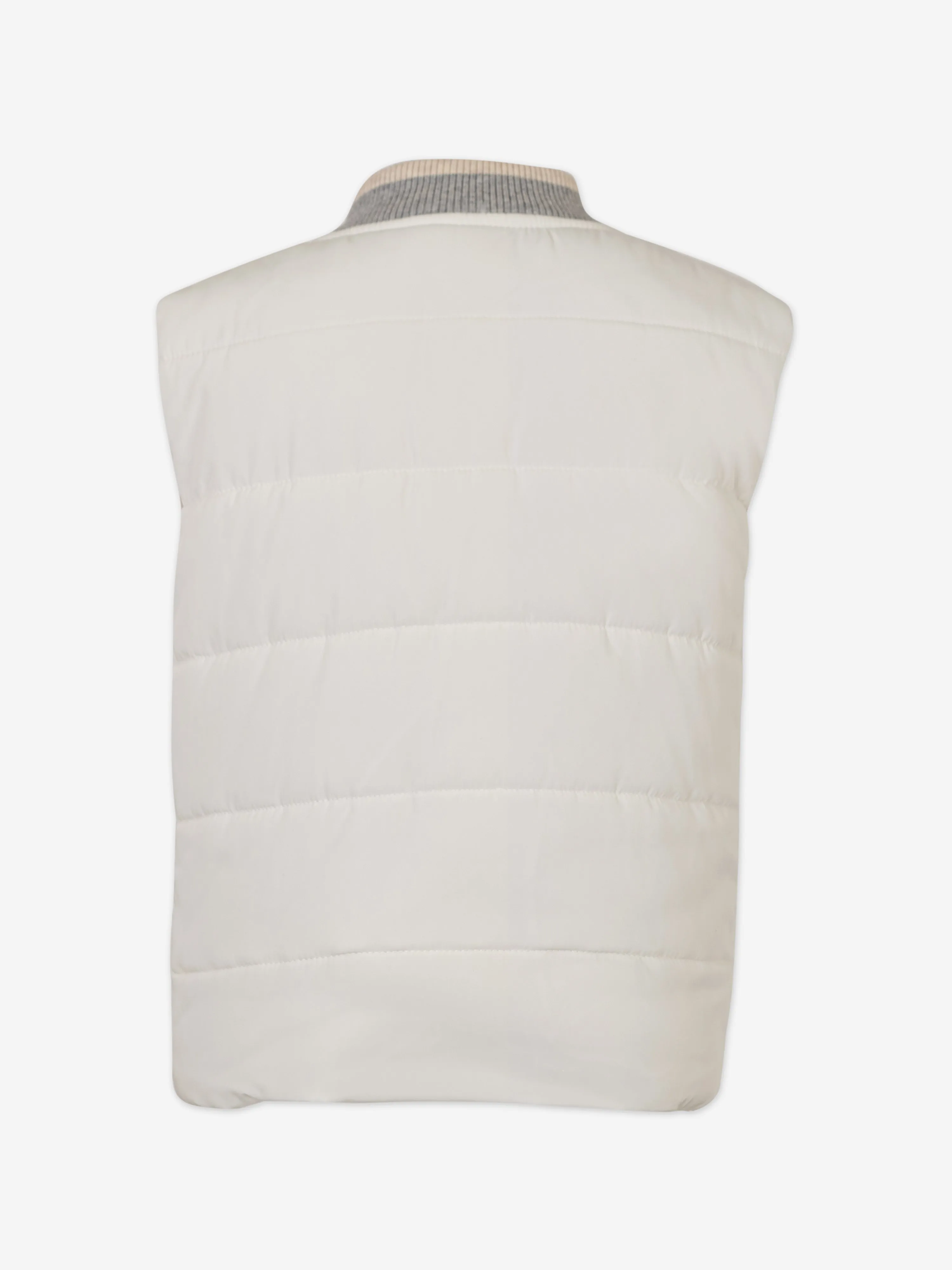 Eleventy Boys Quilted Gilet in Ivory