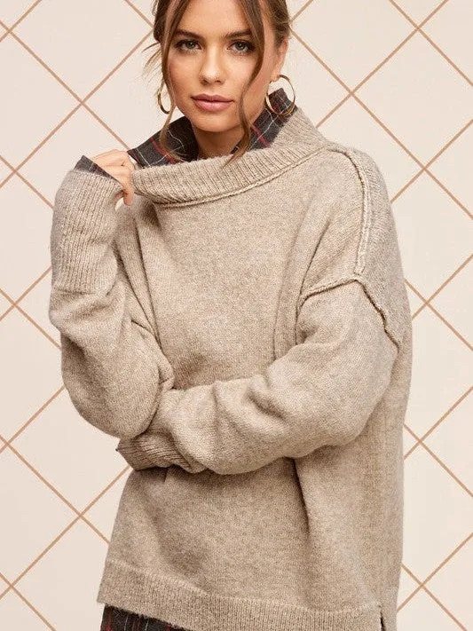 Embrace the Coziness Mock Neck Sweater