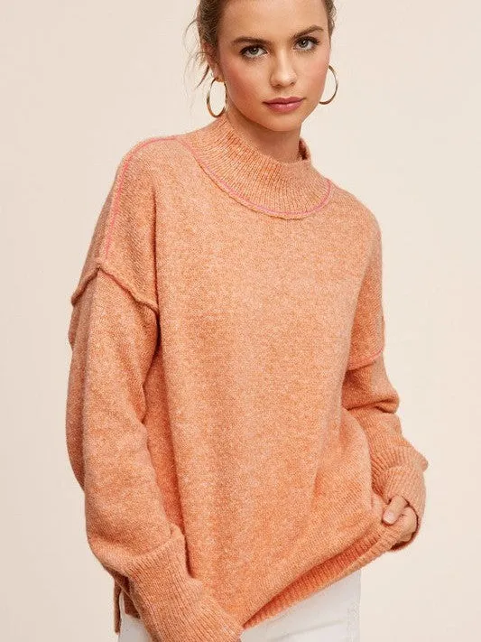 Embrace the Coziness Mock Neck Sweater