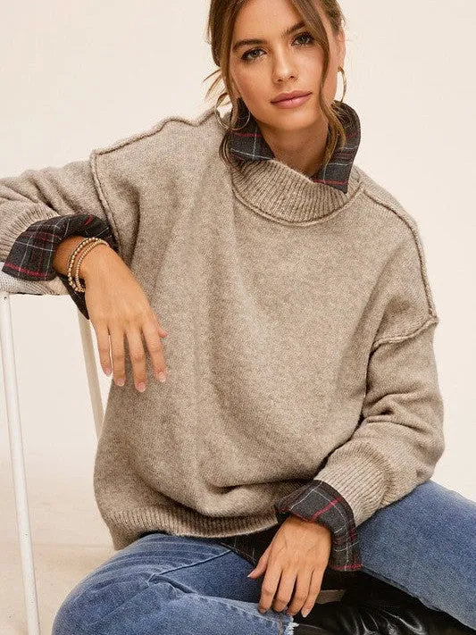 Embrace the Coziness Mock Neck Sweater