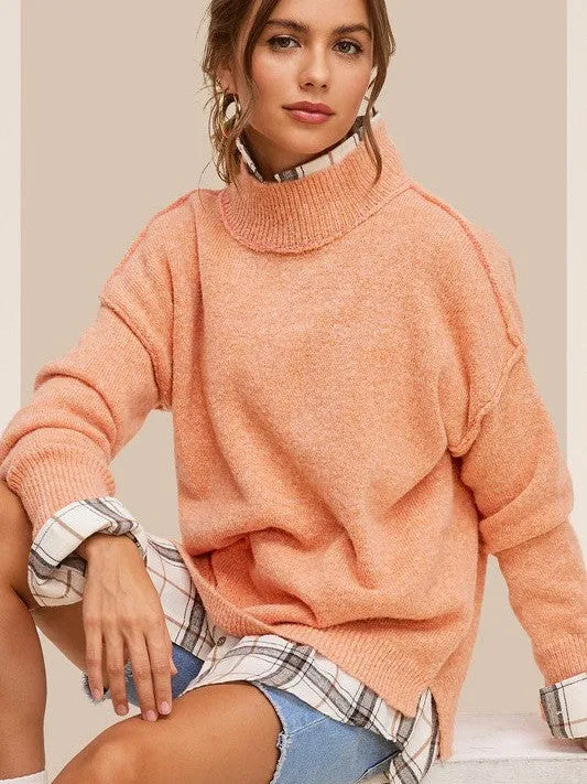 Embrace the Coziness Mock Neck Sweater