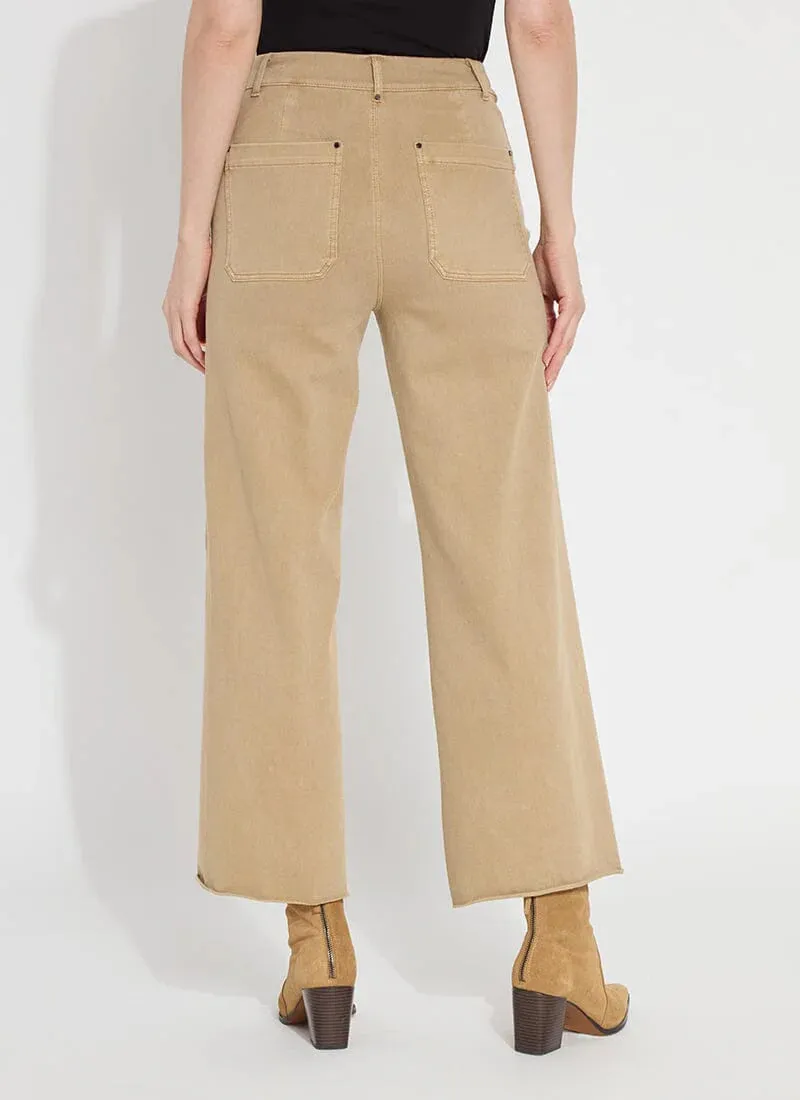 Erin Wide Leg Pants in Antique Wash Nutshell