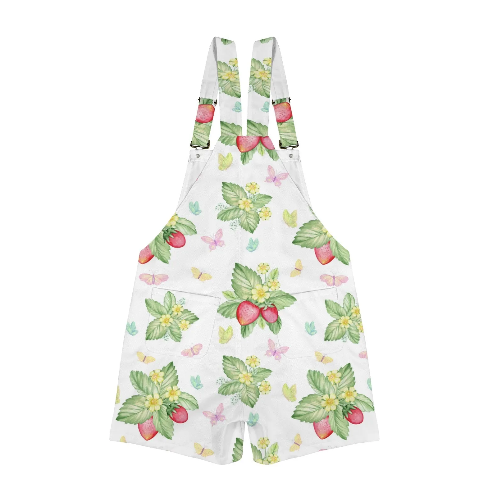 Everything Strawberries Unisex Shorts Suspender Jumpsuit