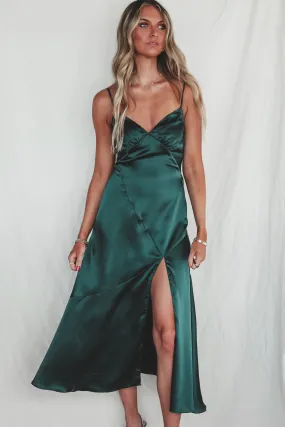 Extra Special Plus One Satin Maxi Dress