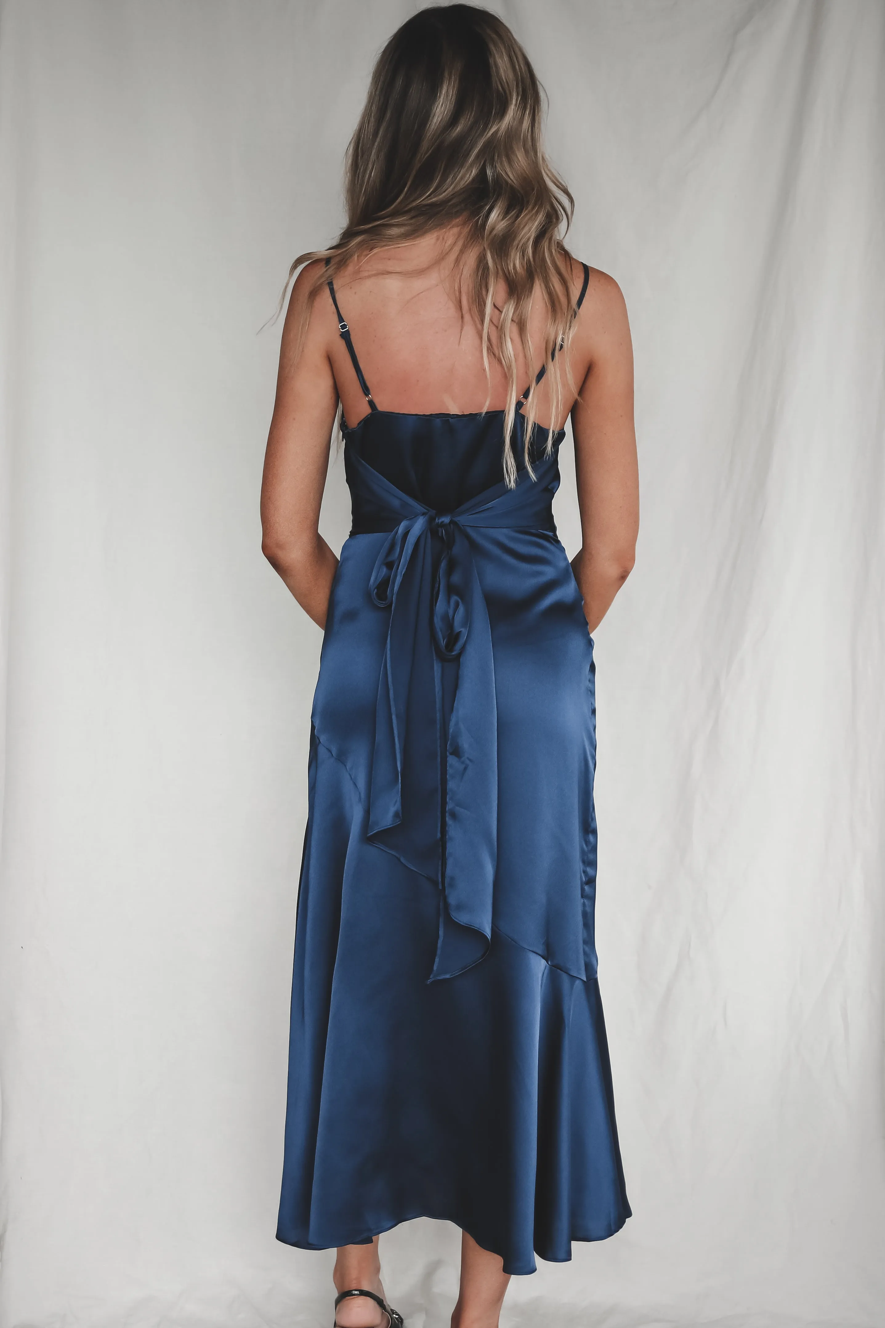 Extra Special Plus One Satin Maxi Dress