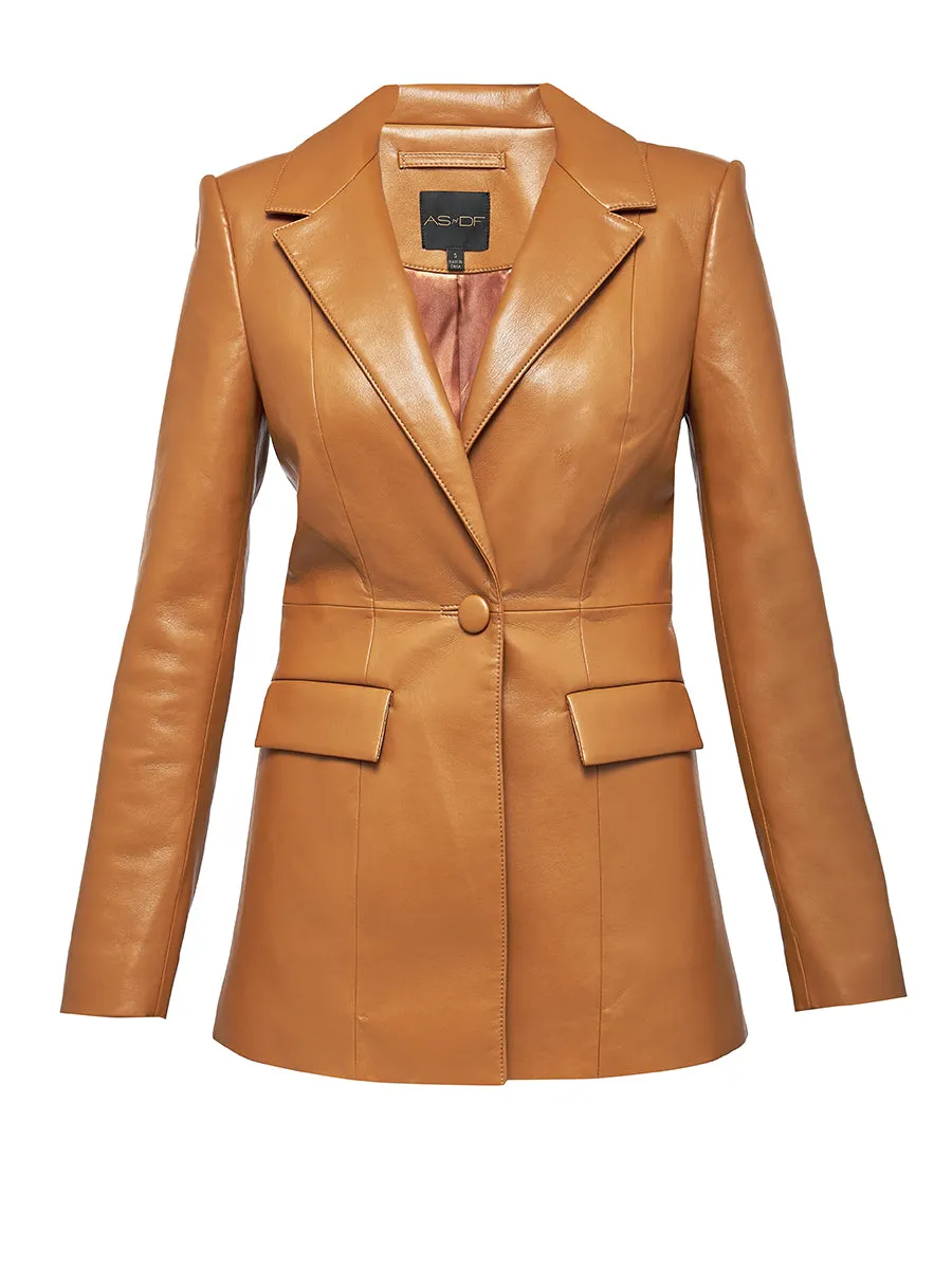 FINN RECYCLED LEATHER BLAZER