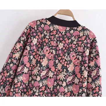 Floral Cardigan Sweater