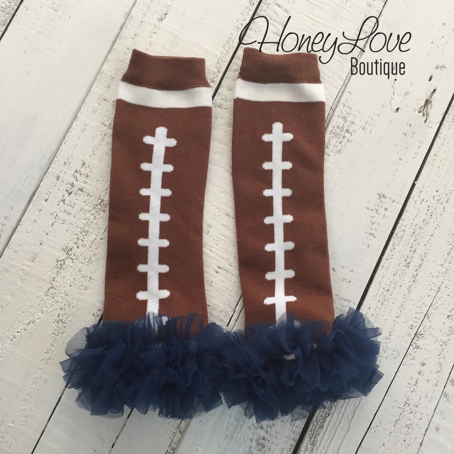 Football Leg Warmers - Navy, Red, Brown, Pink, White