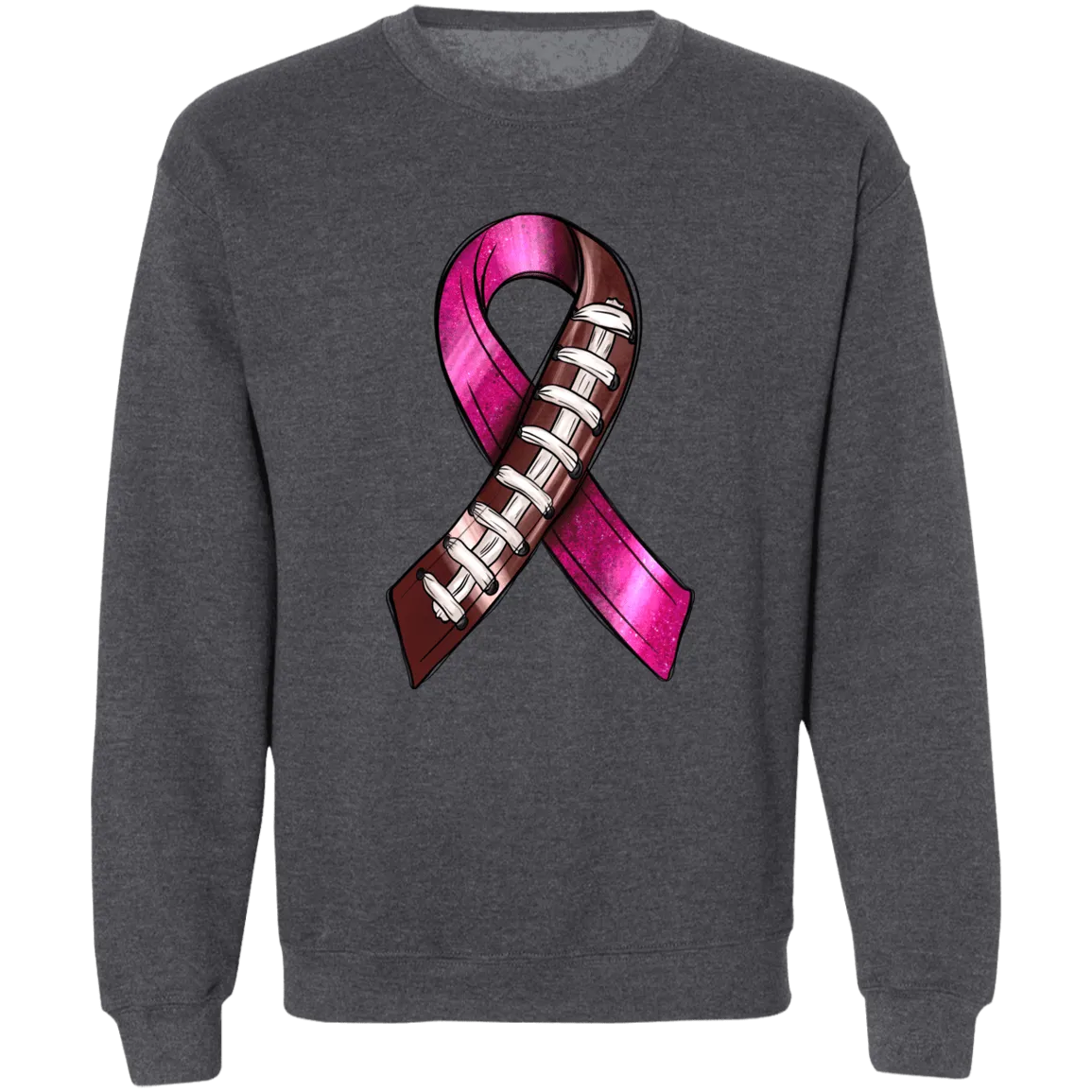 Football Ribbon Unisex Crewneck Pullover Sweatshirt