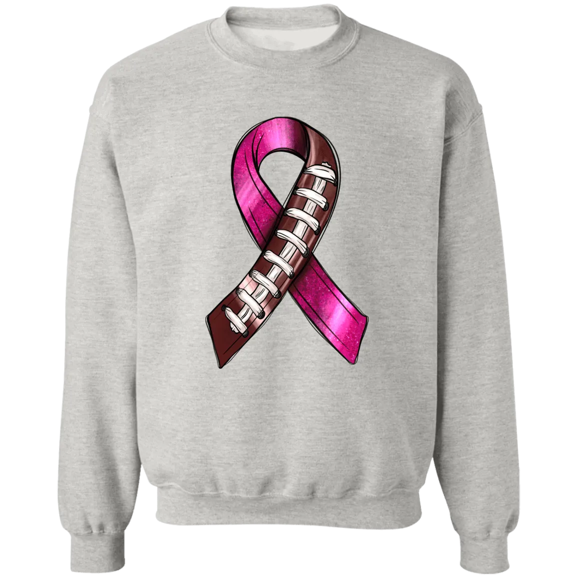 Football Ribbon Unisex Crewneck Pullover Sweatshirt