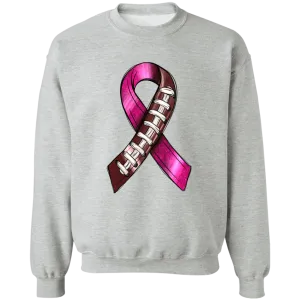 Football Ribbon Unisex Crewneck Pullover Sweatshirt