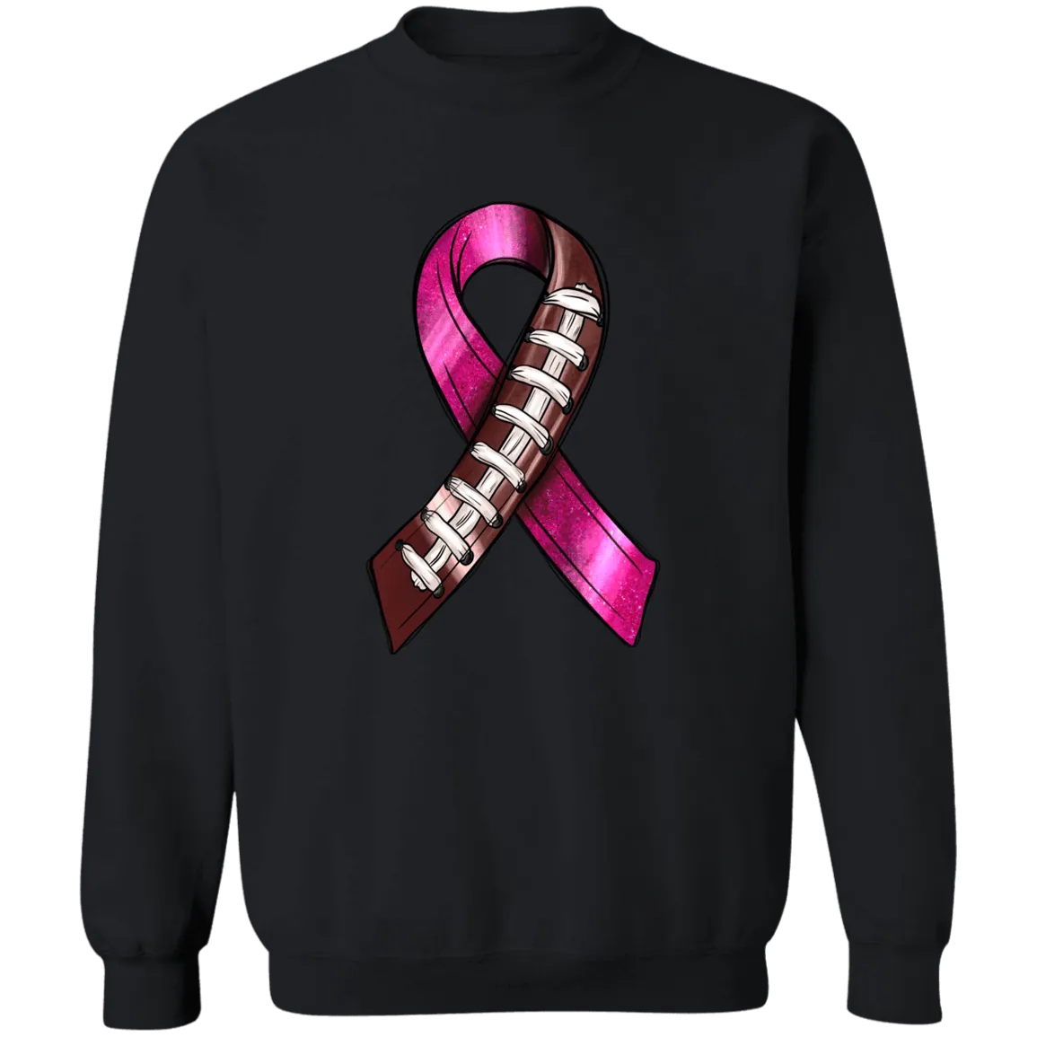 Football Ribbon Unisex Crewneck Pullover Sweatshirt