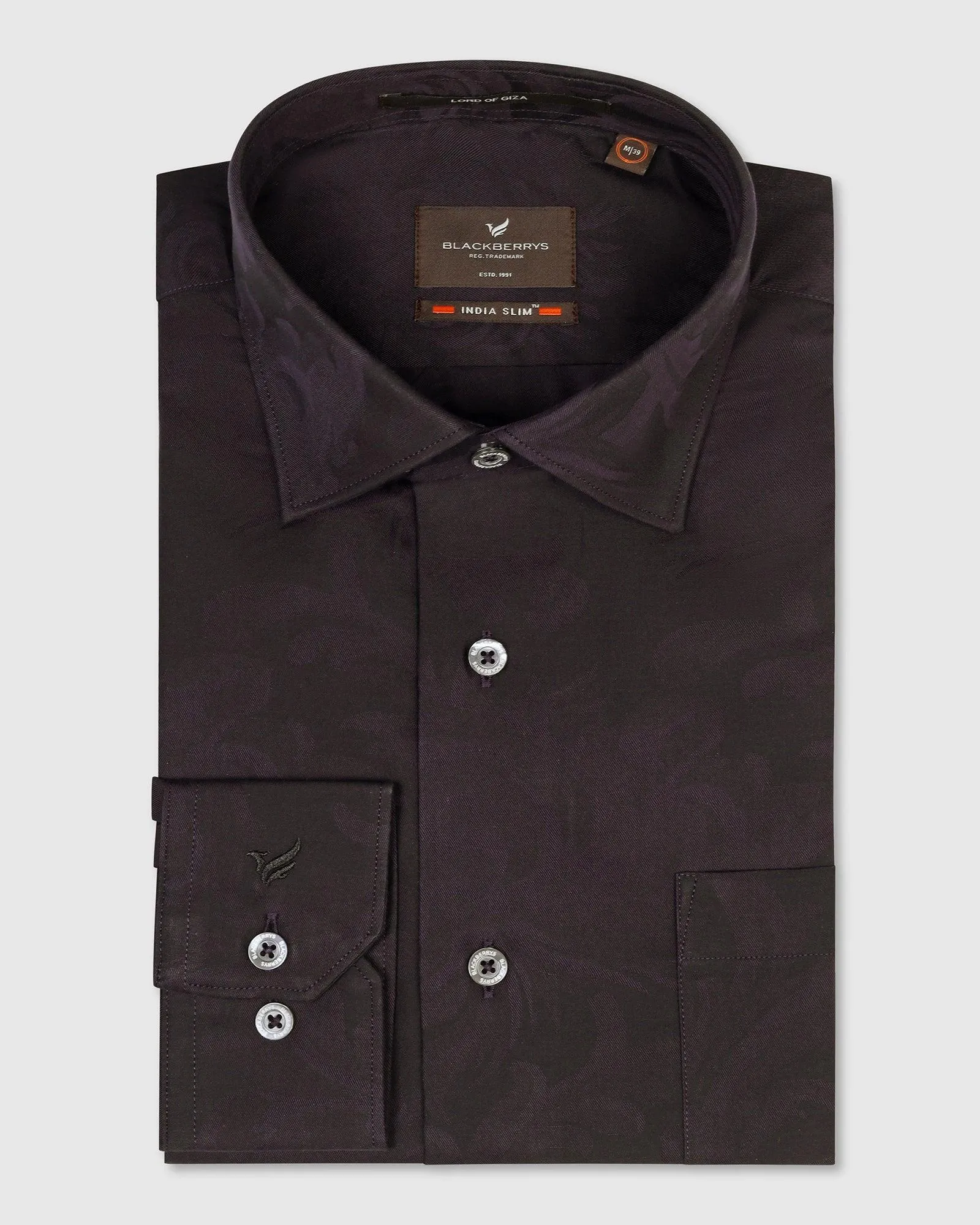 Formal Purple Printed Shirt - Cameron