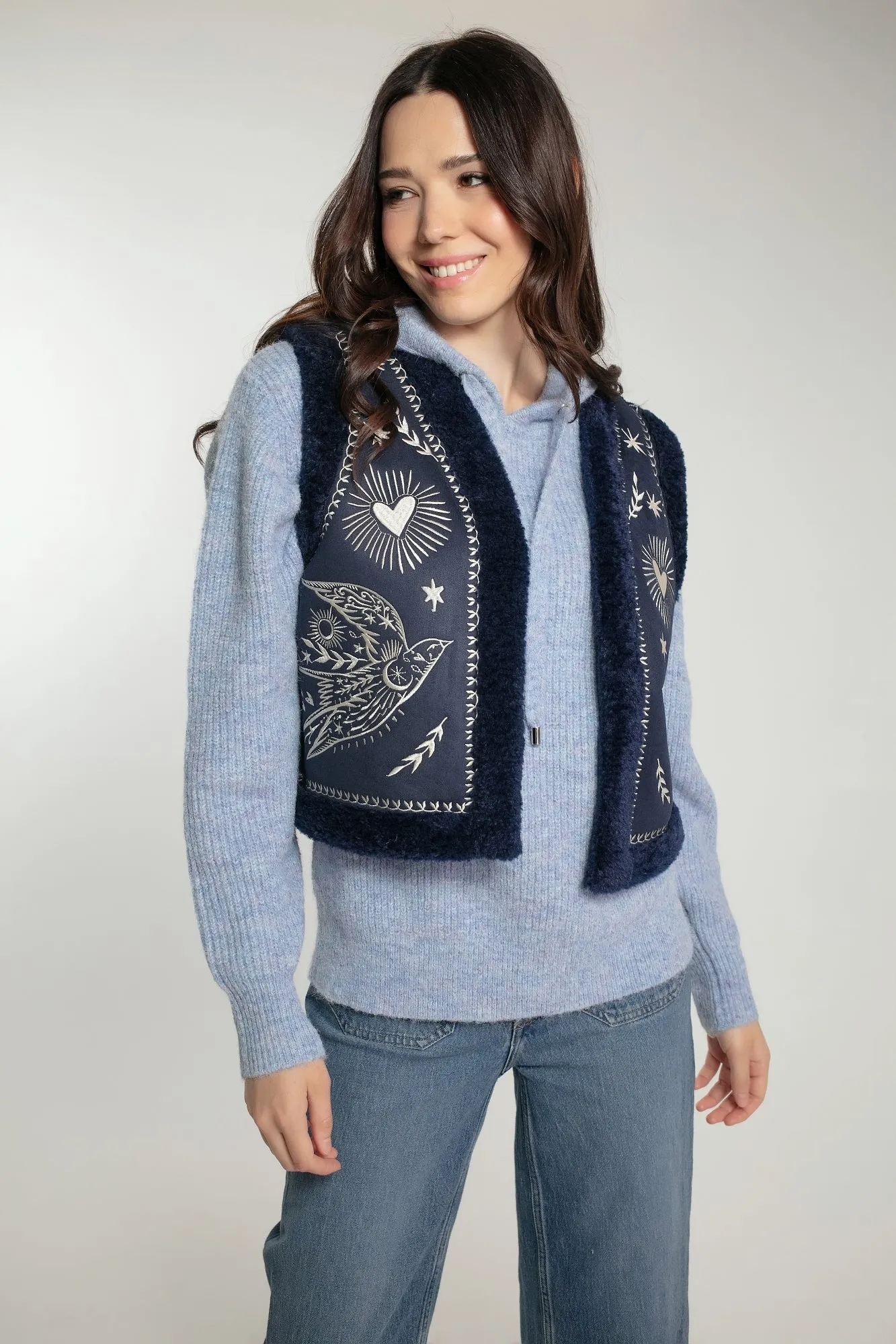 FREEBIRD GILET IN NAVY