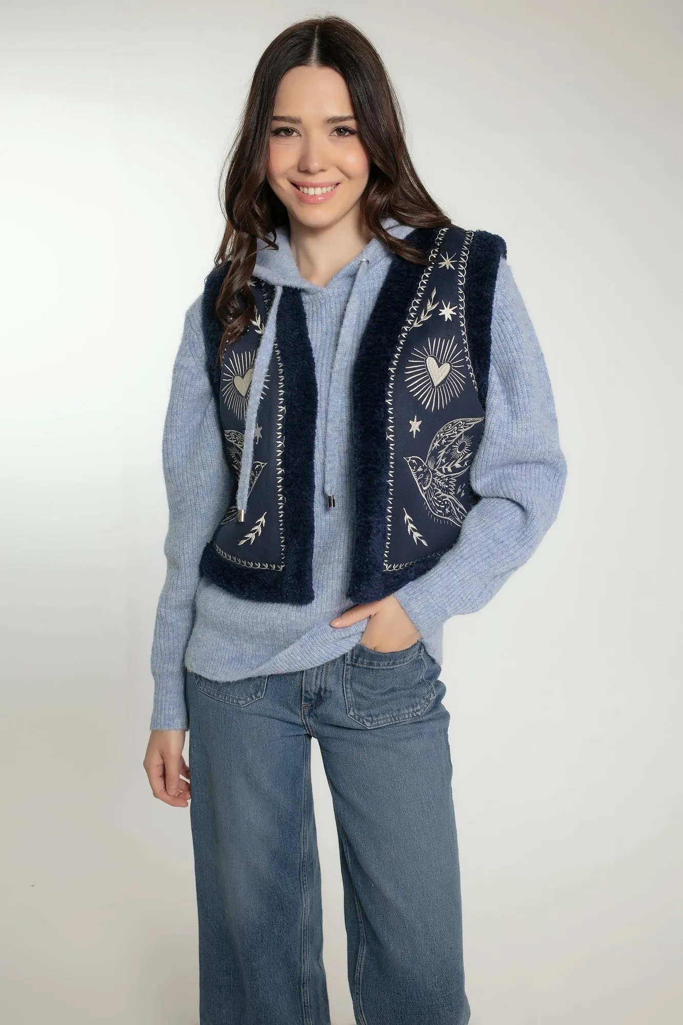 FREEBIRD GILET IN NAVY