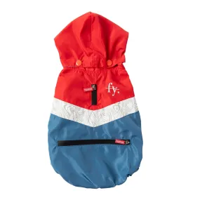 FuzzYard Apparel The Seattle Dog Raincoat Red and Blue Size 1 XXSmall***