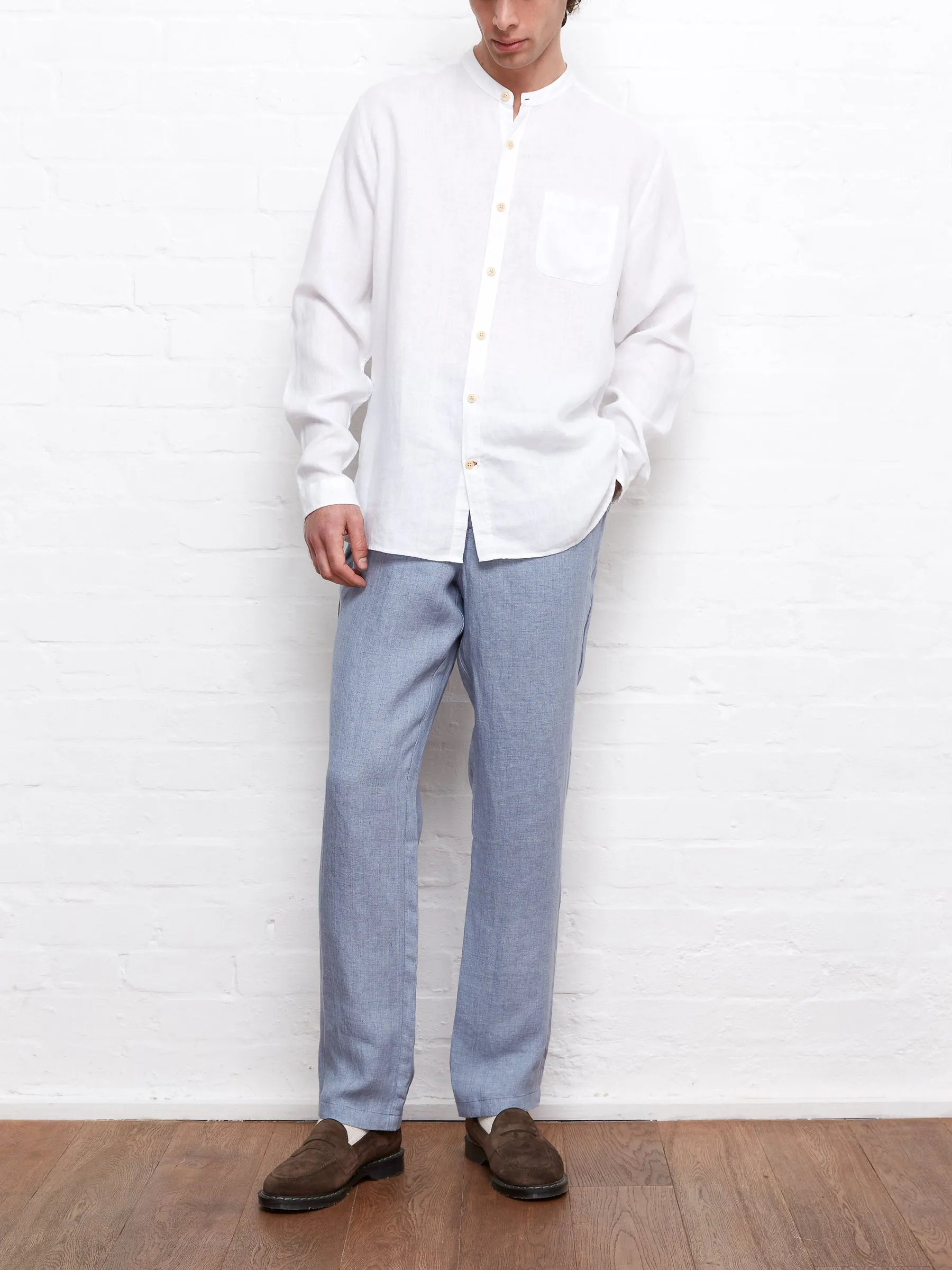 Grandad Shirt Bridford White