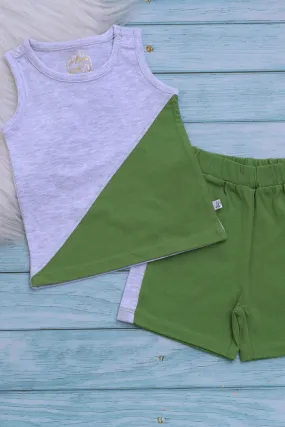 Green Patch-Boys Vest and Shorts