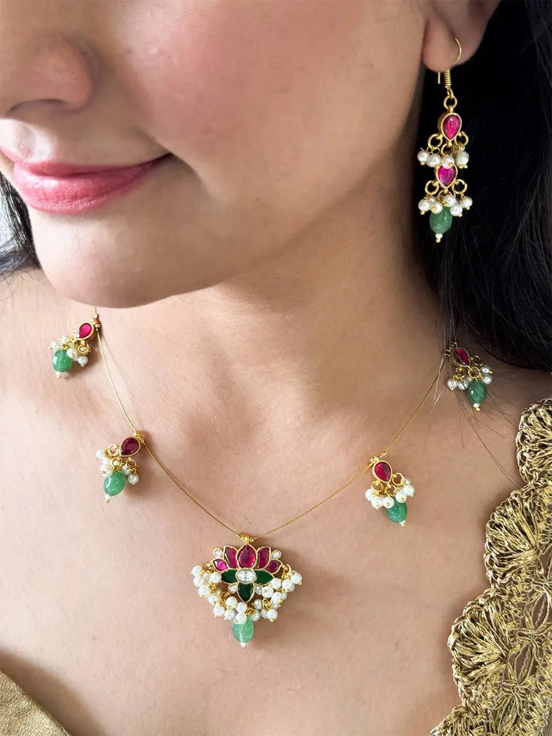 Invisible Jadau Kundan Necklace