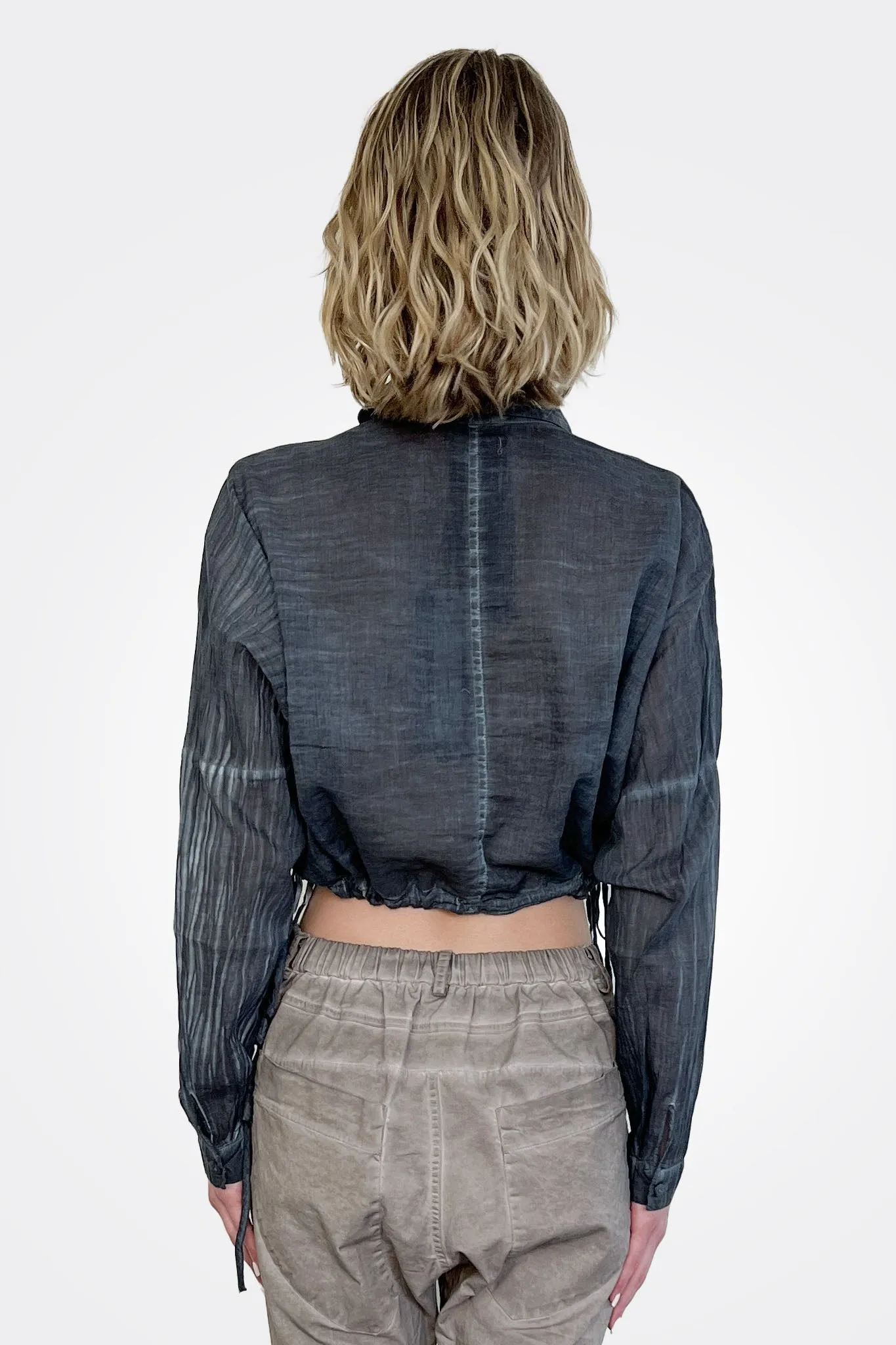 Issa Crop Shirt - Denim Old Dye