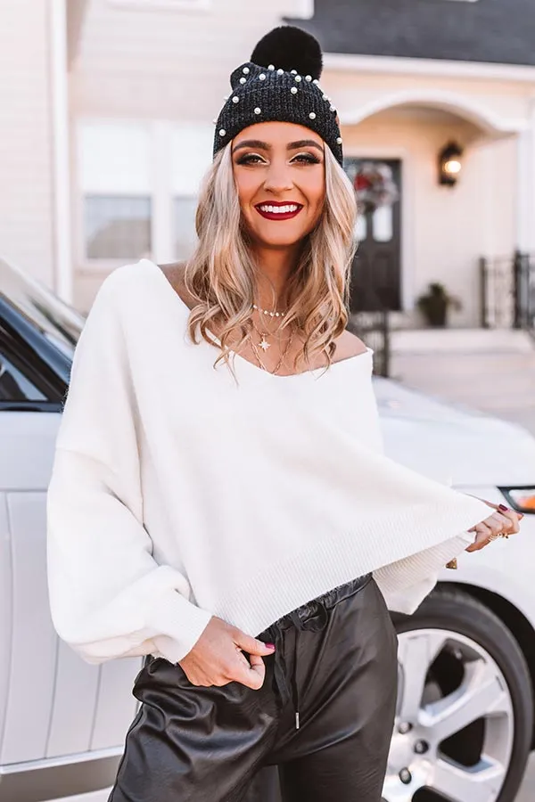 It Girl Status Sweater In White