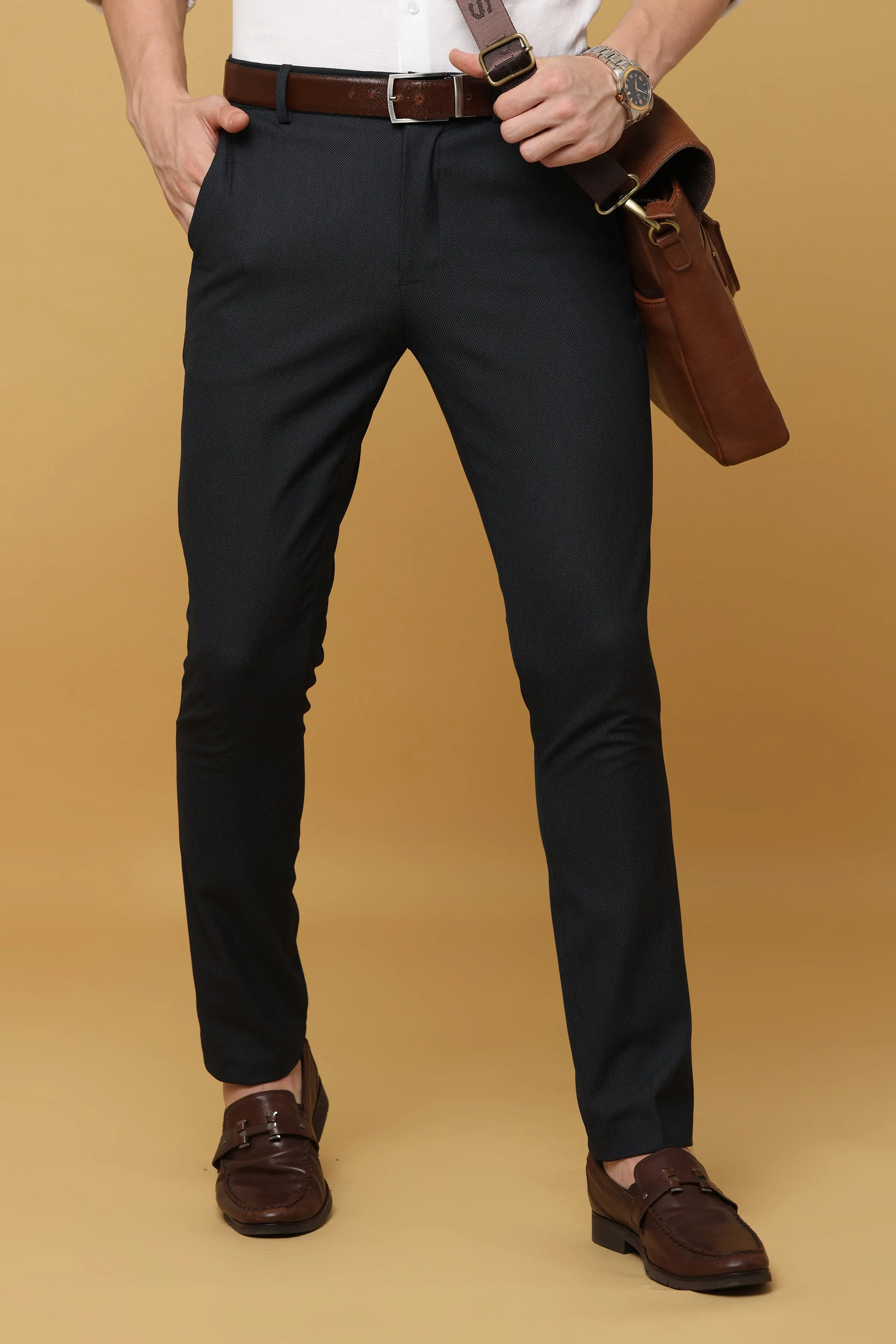 Ivyn Sophisticated Grey Formal Trousers