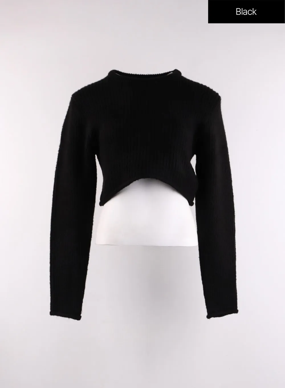 Knit Long Sleeve Crop Top CF405