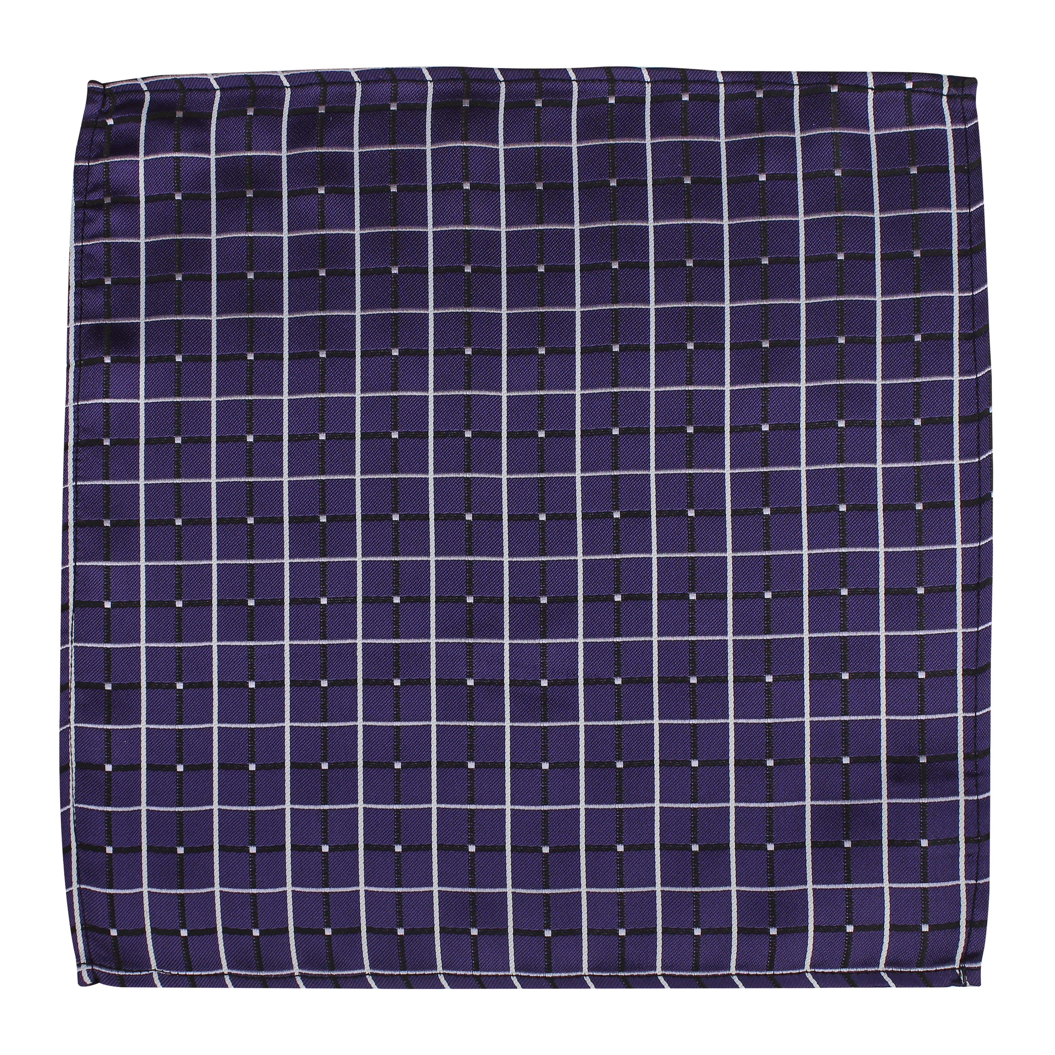 Kovove Elegant Blue Checkered Pocket Square For Men