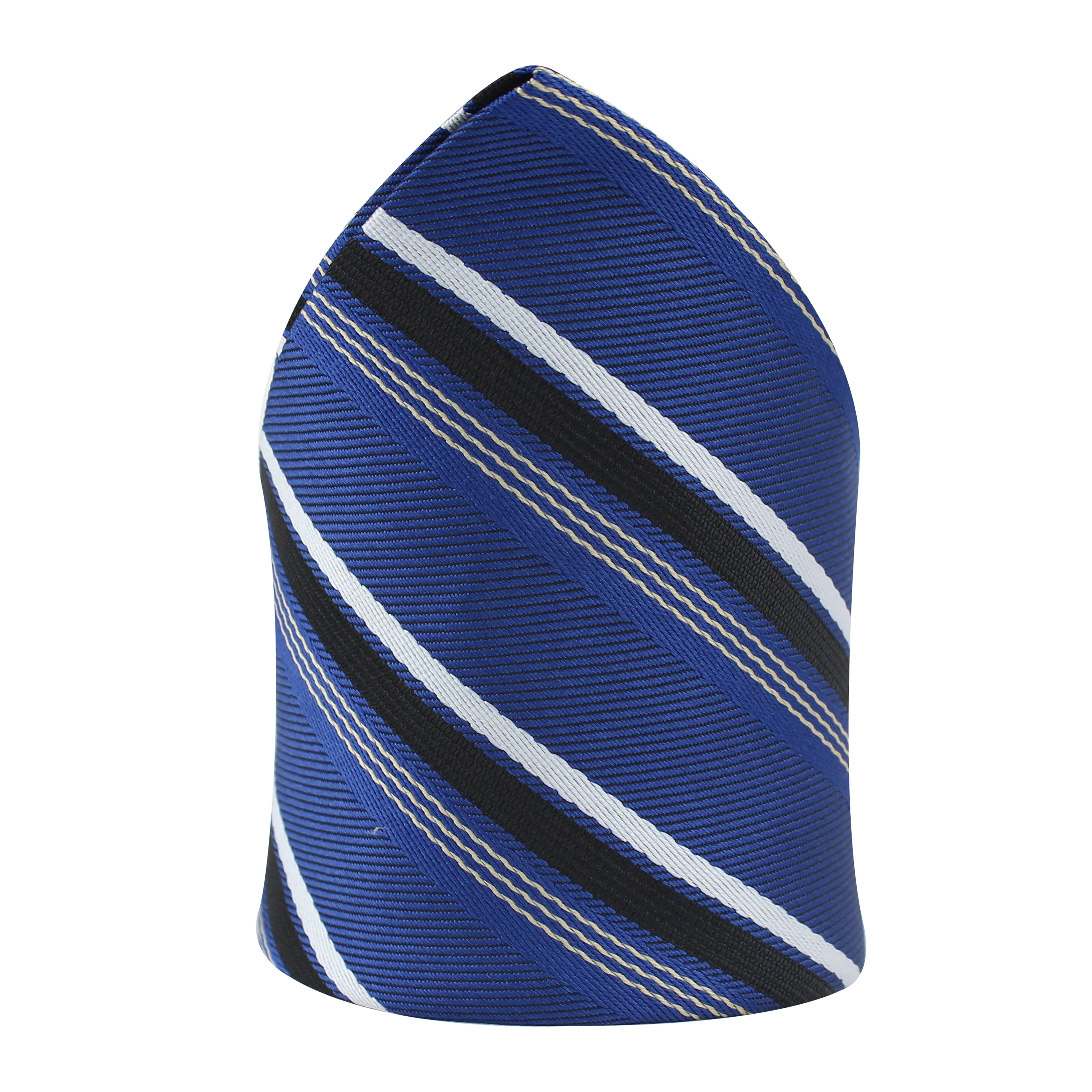 Kovove Elegant Blue Striped Pocket Square For Men