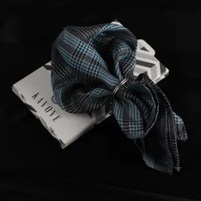 Kovove Elegant Grey Checkered Pocket Square For Men