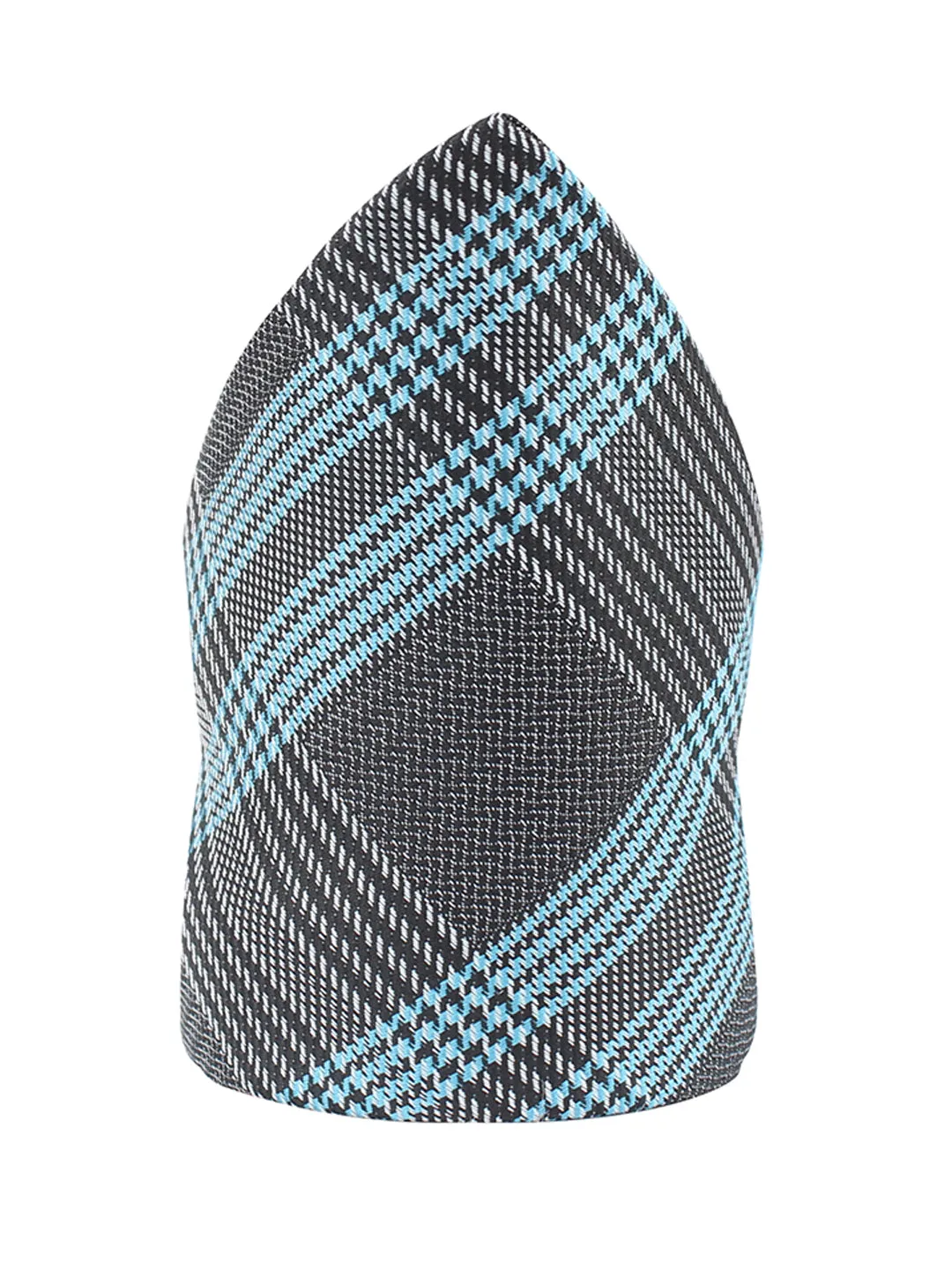 Kovove Elegant Grey Checkered Pocket Square For Men