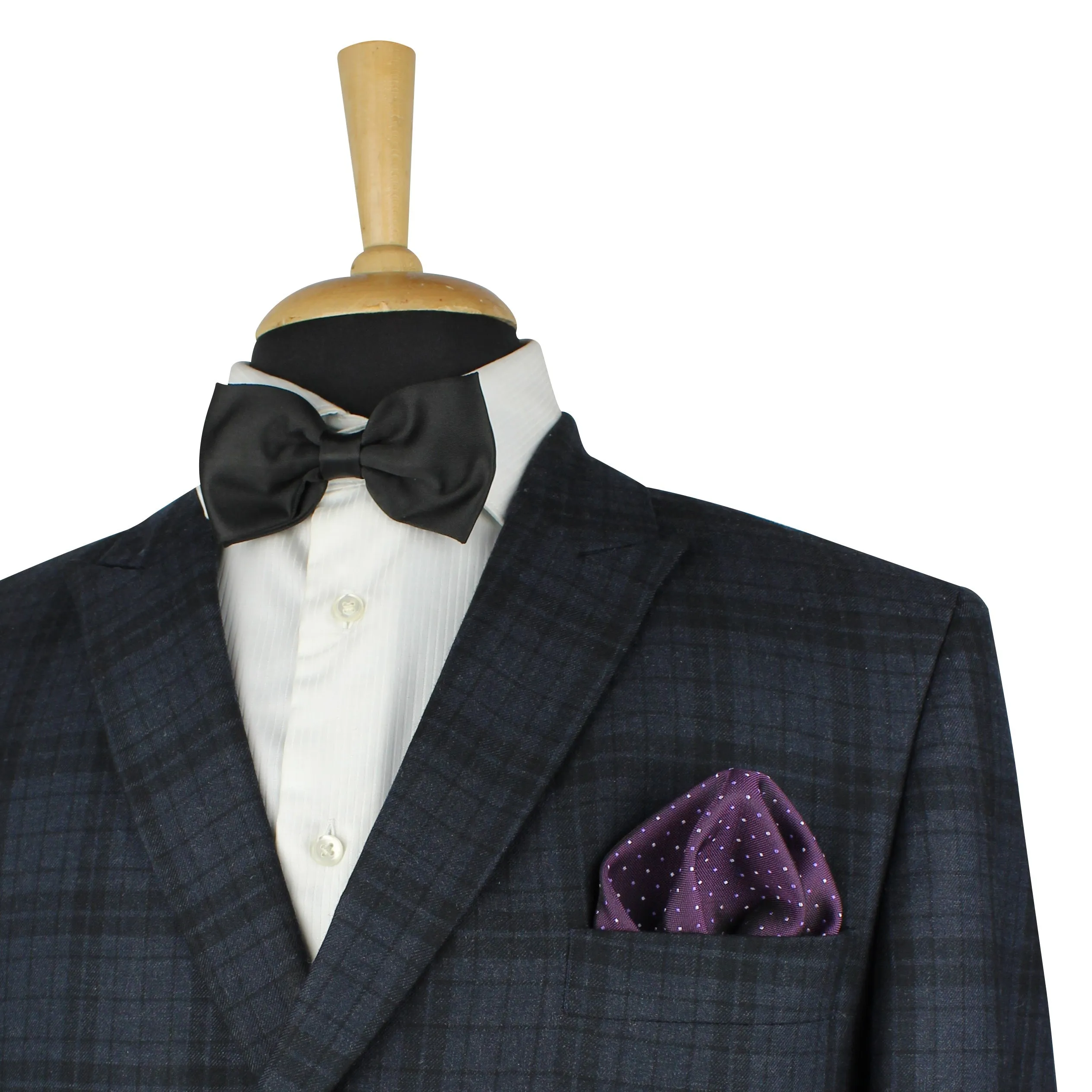 Kovove Elegant Purple Polka Dot Pocket Square For Men