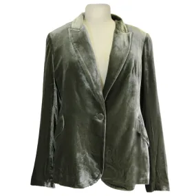 L'Agence Ivy Green Chamberlain Velvet Blazer