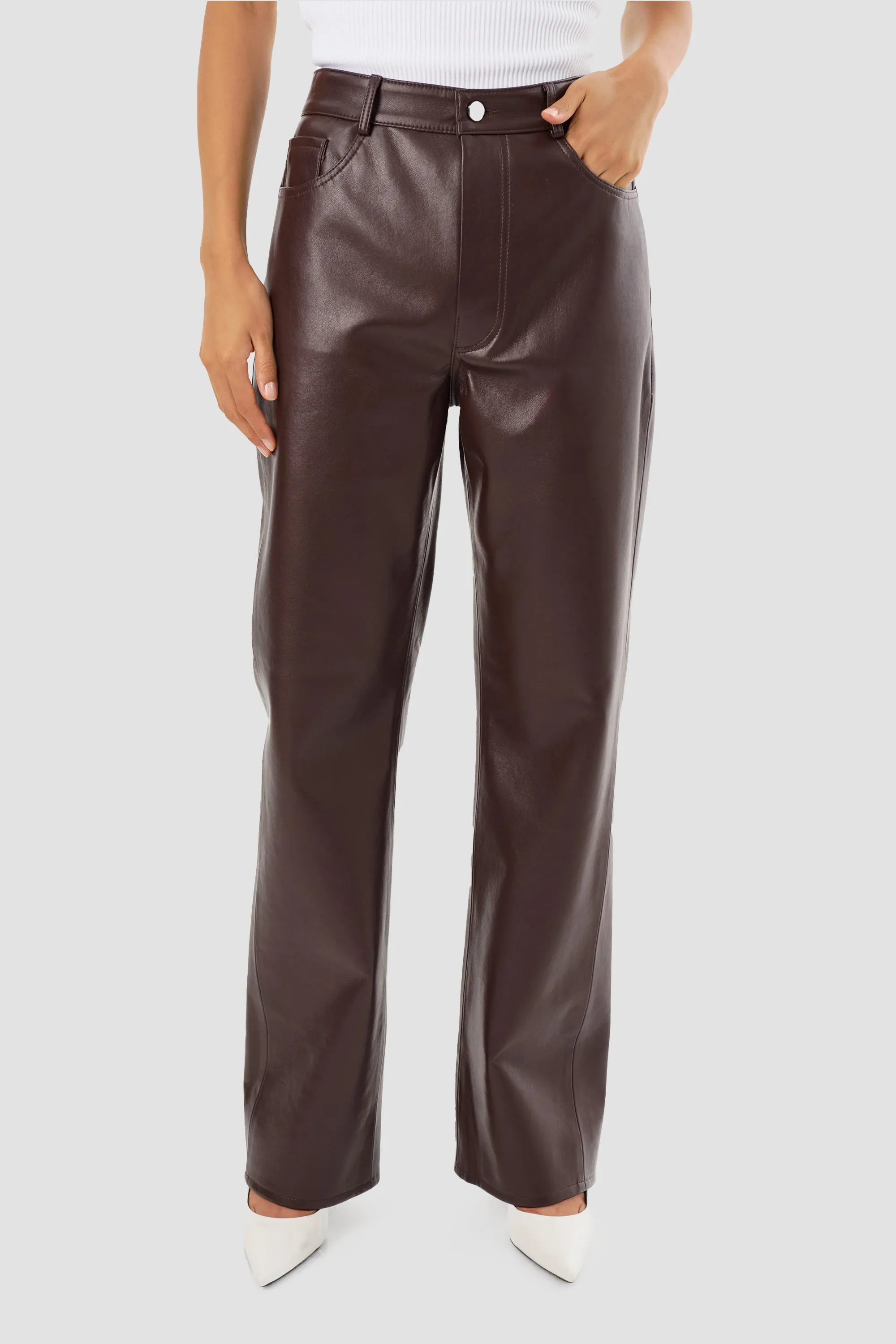 LAMARQUE Women's Demora Recycled Leather Pants