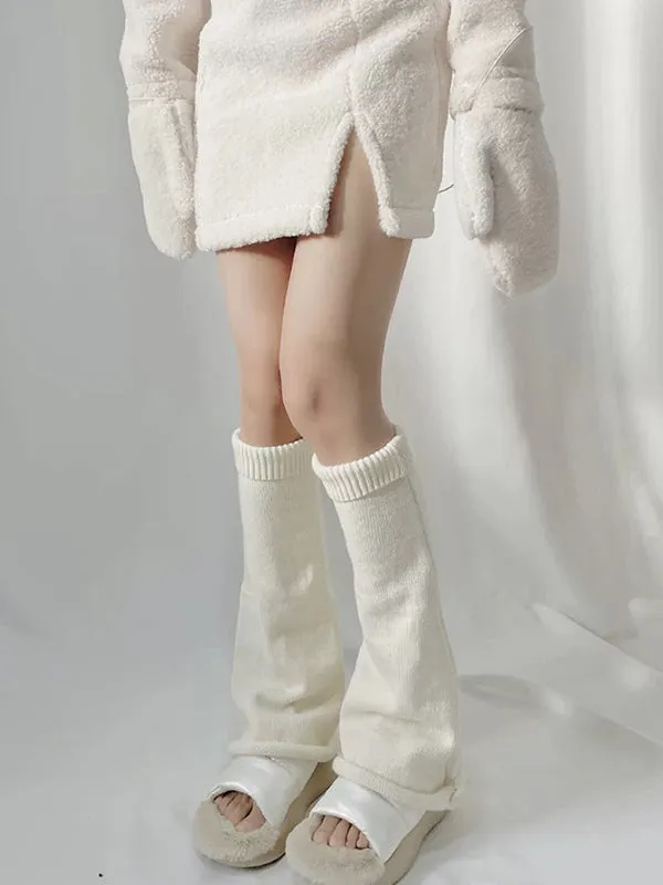 Leisure Fashion Knitting Solid Color Flared Leg Warmers Accessories