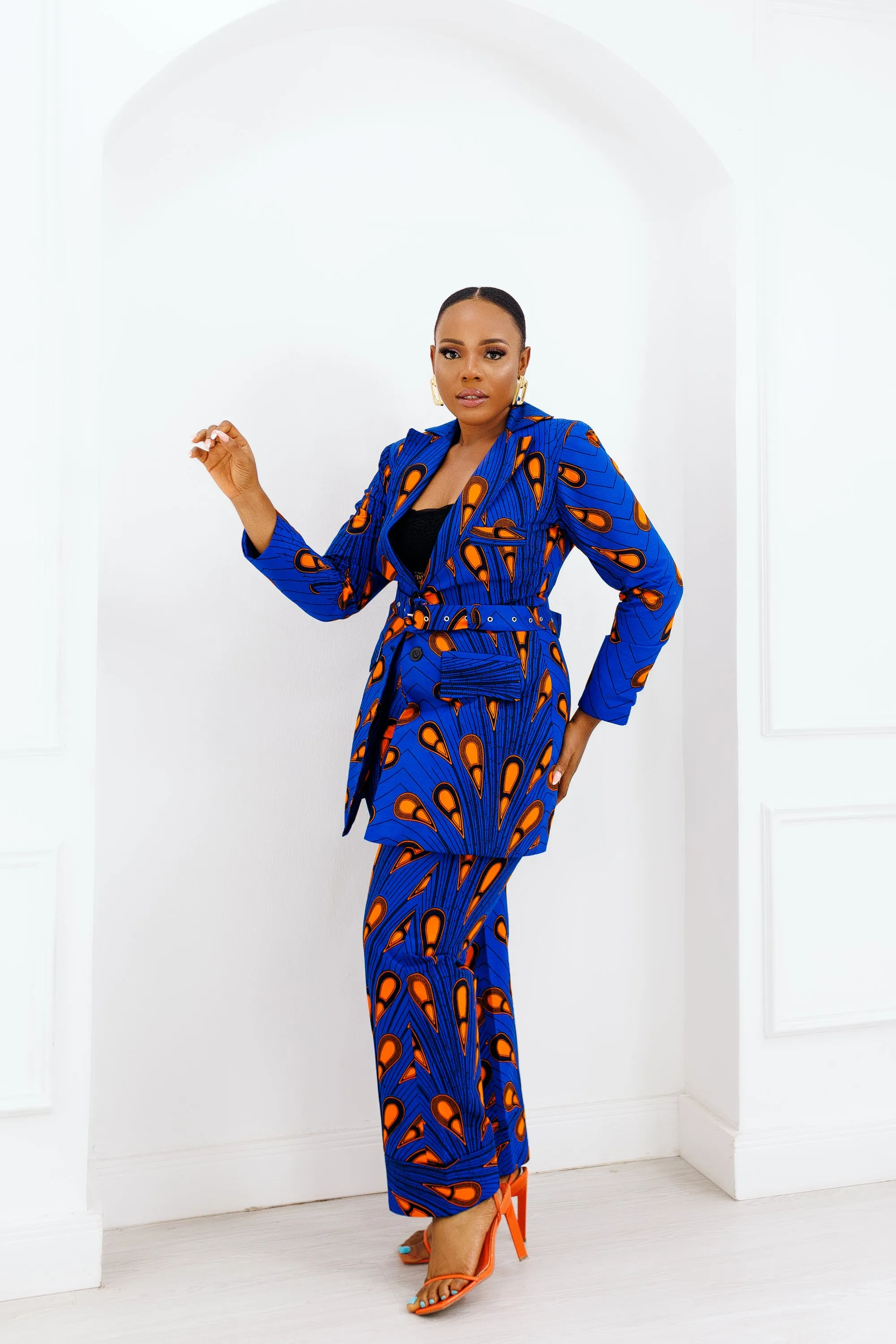 LERATO AFRICAN PRINT PANTSUIT BLAZER