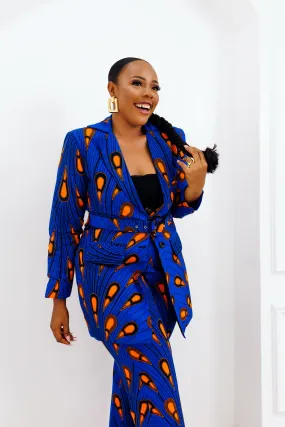 LERATO AFRICAN PRINT PANTSUIT BLAZER