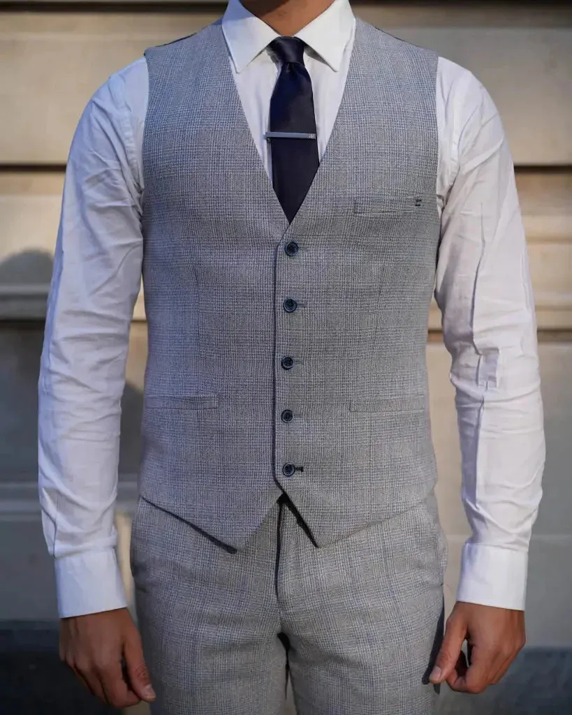 Light Blue 3-Piece Suit Cavani Caridi Sky Blue