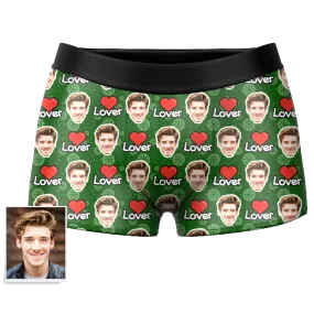 Lover Custom Face Boxer Shorts, Custom Underwear For Men