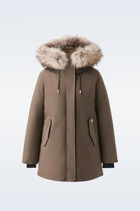 MACKAGE KINSLEE-F - 2-in-1 Oversized Down Parka With Bib And Natural Fur